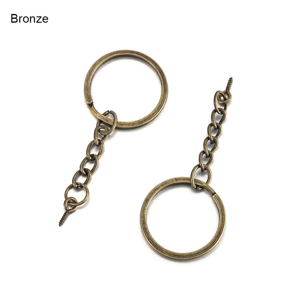 Key Ring With Eye Screws with Key Chain, 10/20pcs 