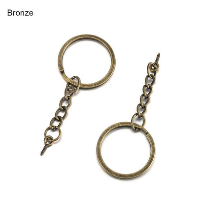 Key Ring With Eye Screws with Key Chain, 10/20pcs 