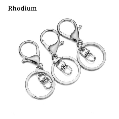 Keychain Ring with Key Ring with Lobster Clasp, 5pcs 