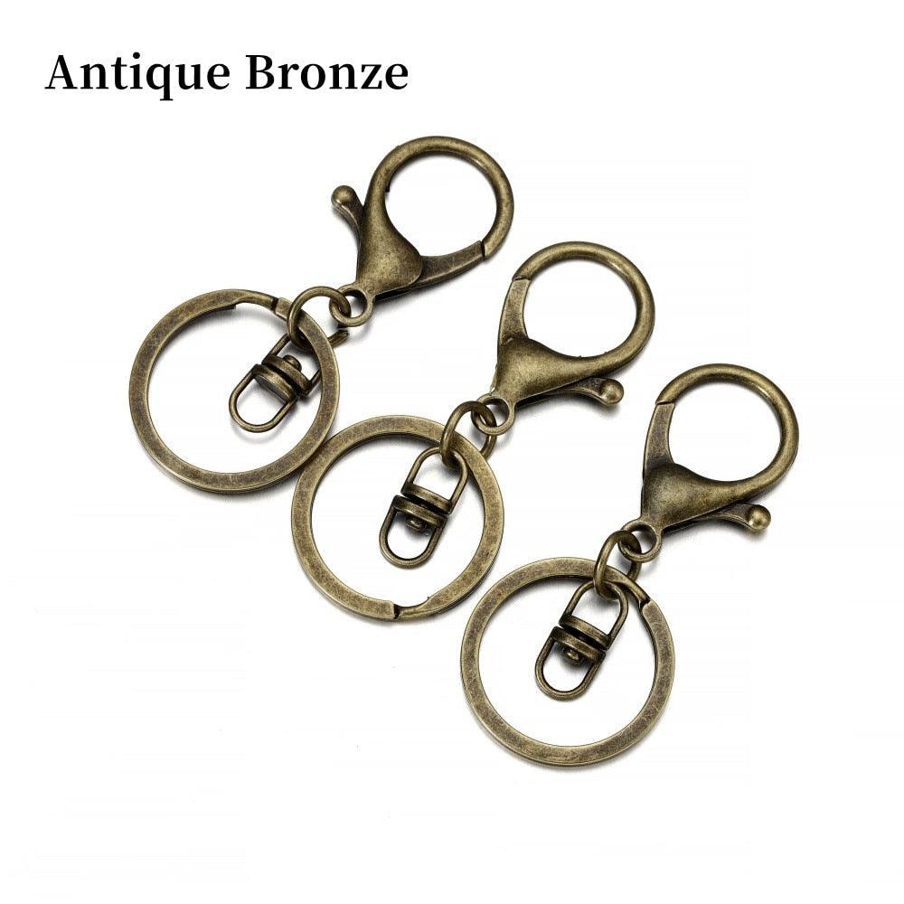 Keychain Ring with Key Ring with Lobster Clasp, 5pcs 