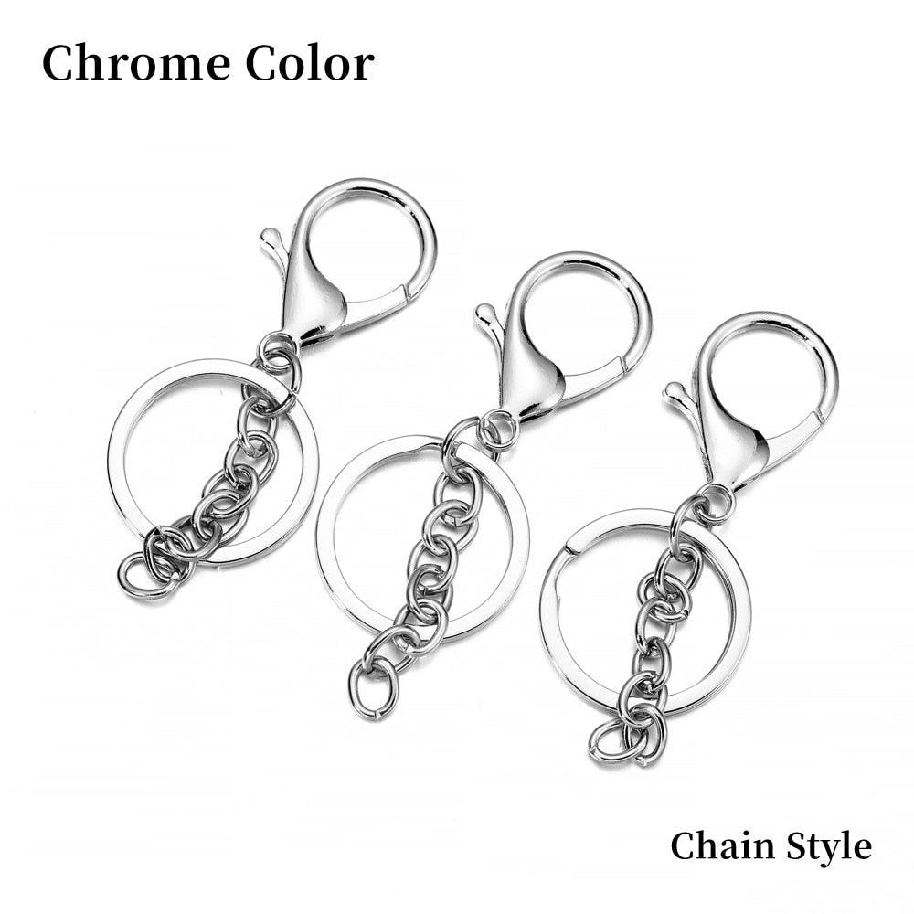 Keychain Ring with Key Ring with Lobster Clasp, 5pcs 