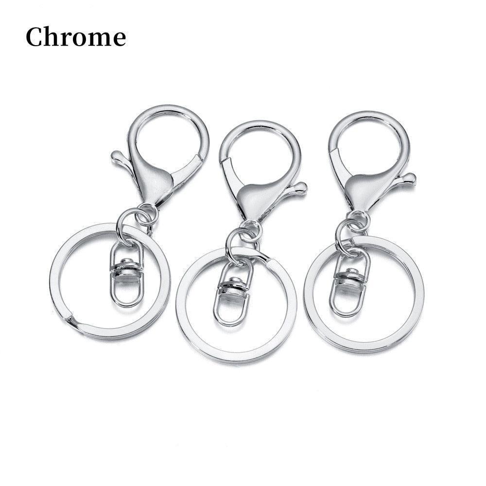 Keychain Ring with Key Ring with Lobster Clasp, 5pcs 