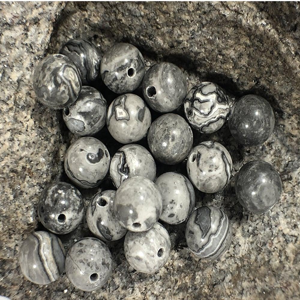 Landscape Jasper beads, Wholesale Round stone 4-12mm, 5-200pcs 