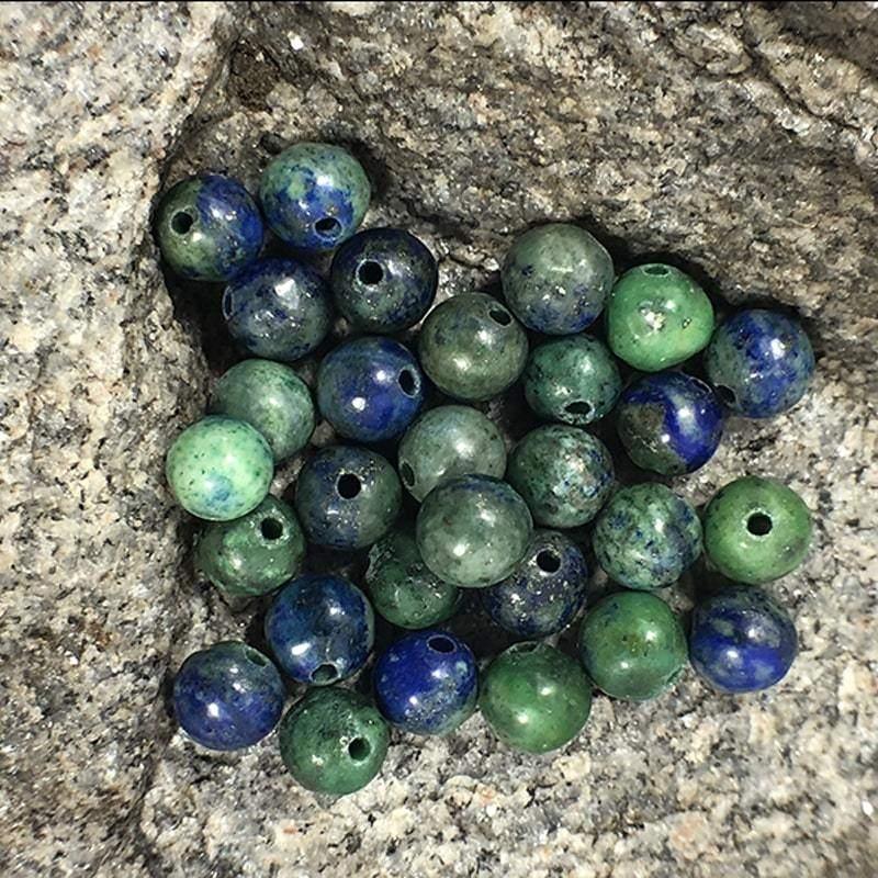 Lapis Chrysocolla beads, Wholesale lot, 4-12mm 5-200pcs 