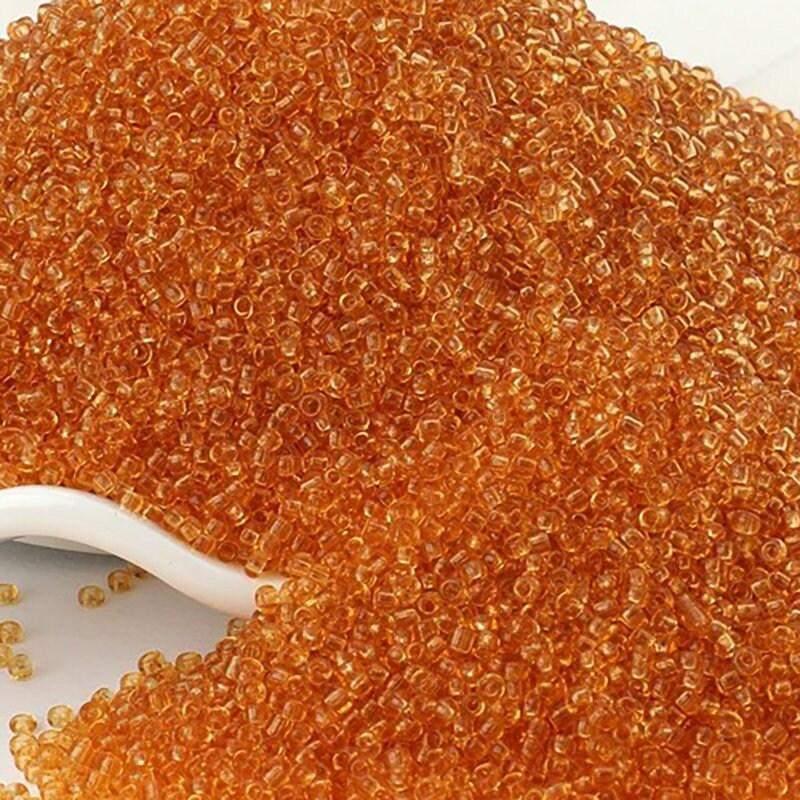 Limpid Red Lined Transparen  preciosa seed beads, beadworking 2mm 12/0  Miyuki Delica small glass Austria round beads, Clear, 1000 pcs 