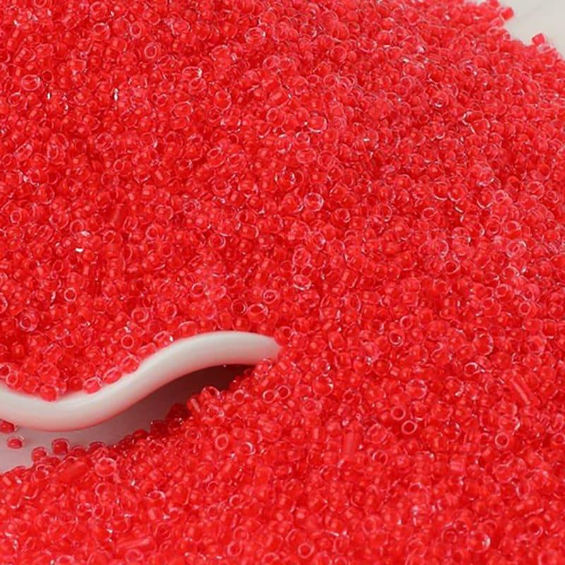Limpid Red Lined Transparen  preciosa seed beads, beadworking 2mm 12/0  Miyuki Delica small glass beads, Austria round beads,  1000 pcs 