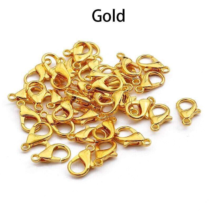 Lobster Clasp 50pcs, 5-21mm Gold Silver Black 