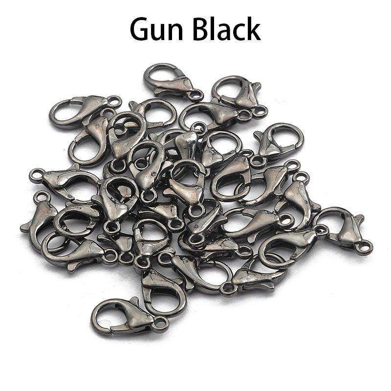 Lobster Clasp 50pcs, 5-21mm Gold Silver Black 