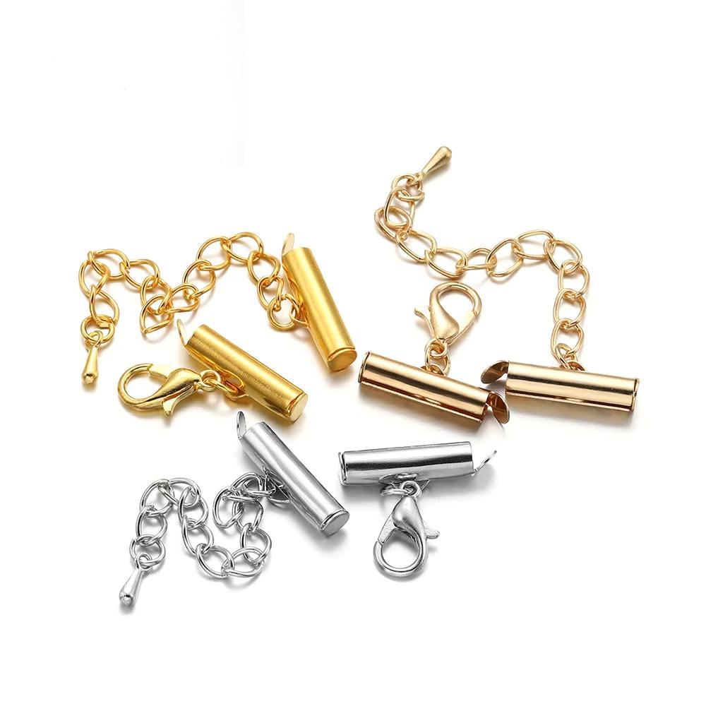 Lobster Clasps and Slider Clasp with Extending Chain 