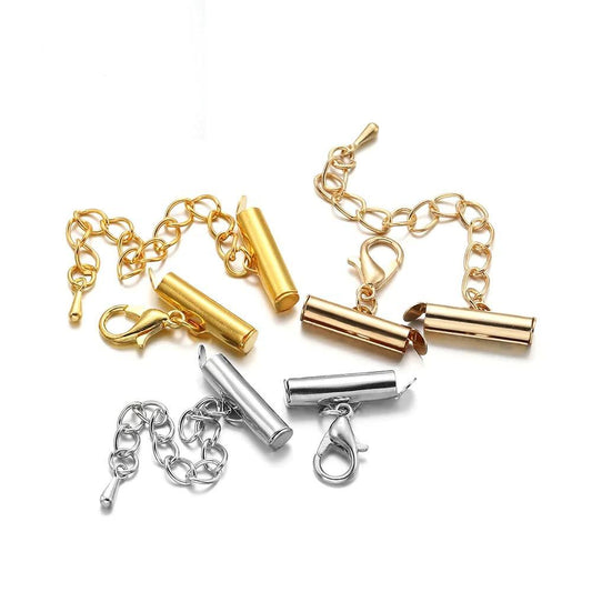 Lobster Clasps and Slider Clasp with Extending Chain 