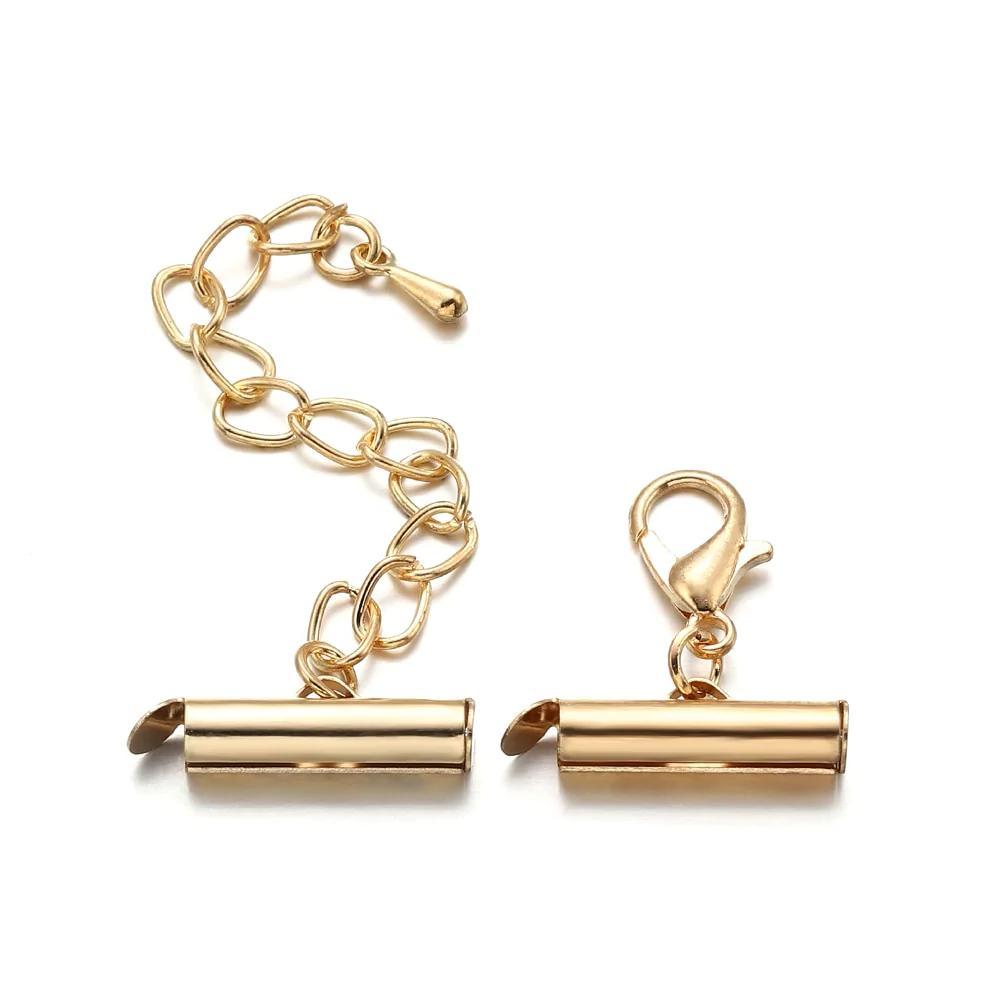 Lobster Clasps and Slider Clasp with Extending Chain 
