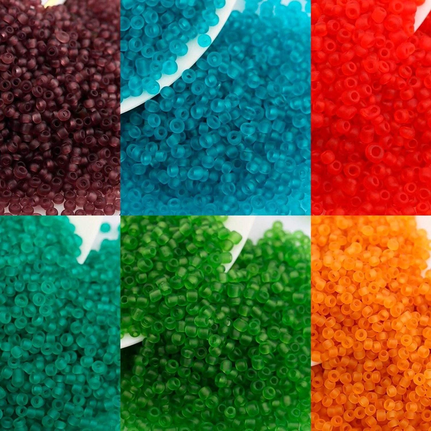 Matte assorted toho seed beads, frosted wholesale tiny rocaille beads, 12/0 2mm czech Multicolor Seed 