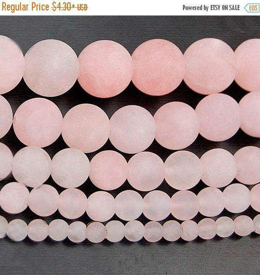 Matte Rose Quartz Beads, Rose Beads, Rose Matte Gemstone Beads, Pink Quartz Beads, Round Natural Beads, 15''5 4mm 6mm 8mm 10mm 12mm 