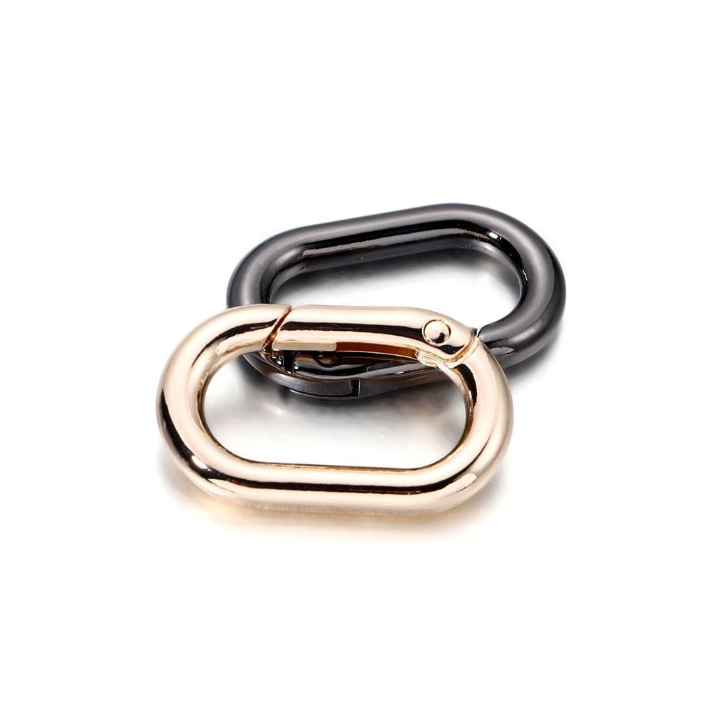 Metal Keychain Carabiner Clasps, Oval 