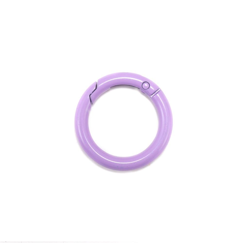 Metal Openable Round Carabiner Keychain Clasps, Multicolor 