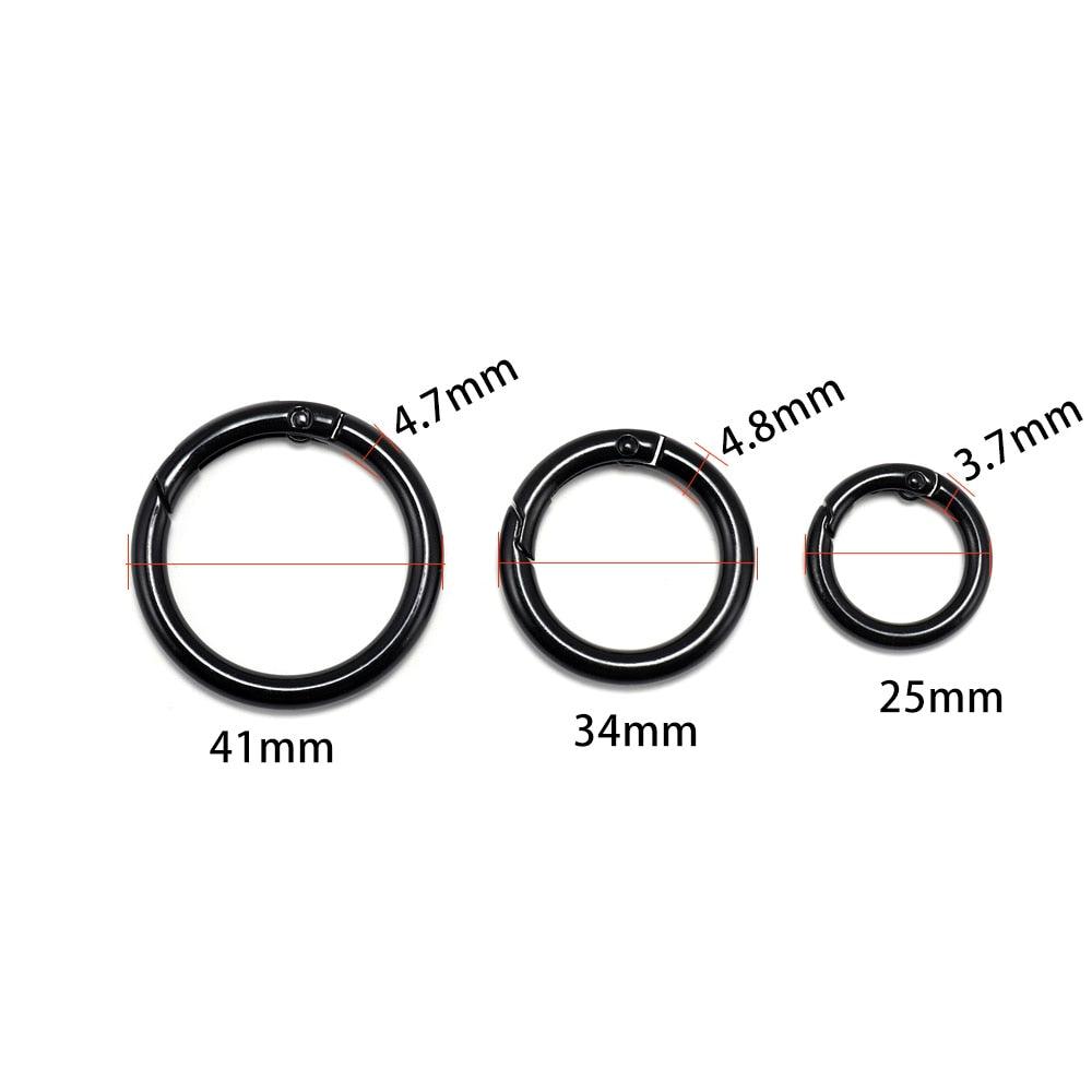 Metal Openable Round Carabiner Keychain Clasps, Multicolor 