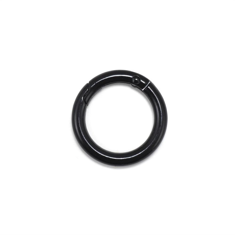 Metal Openable Round Carabiner Keychain Clasps, Multicolor 
