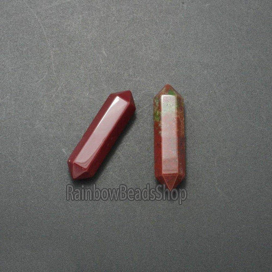 Moukaite jasper gemstone wand double chakra Healing crystal hexagonal Stone 