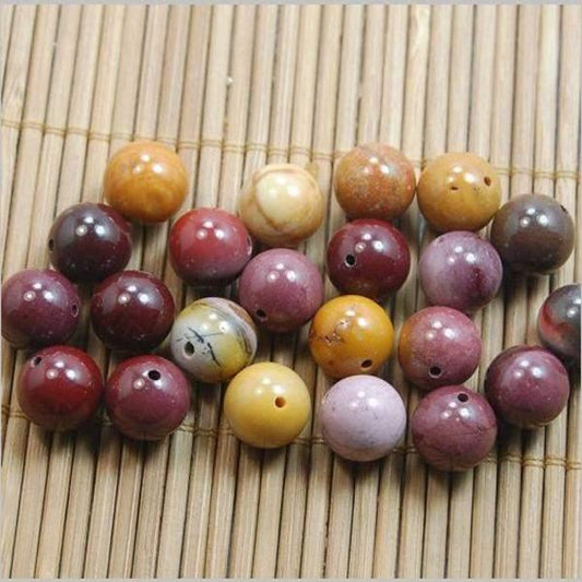 Moukaite Jasper Wholesale Round stone 4-12mm, 5-200pcs 