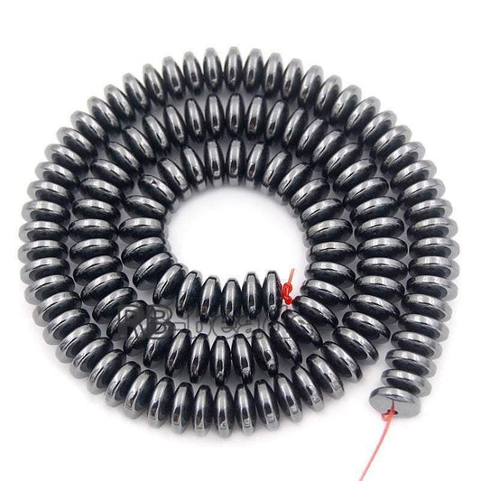 Natural Black Hematite Rondelle Beads,  2-10mm  16'' strand 