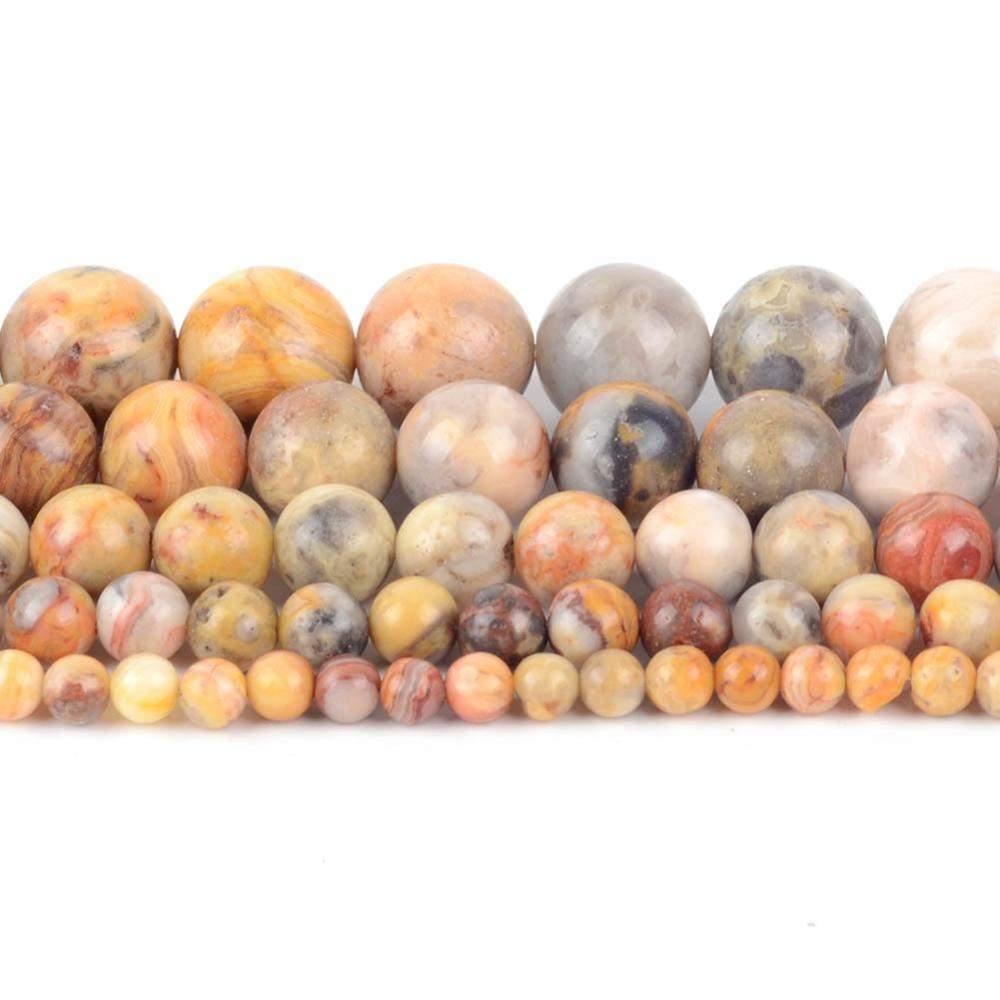 Natural Brown Crazy Agate beads, Round, 2-12mm, 15.5'' full strand 