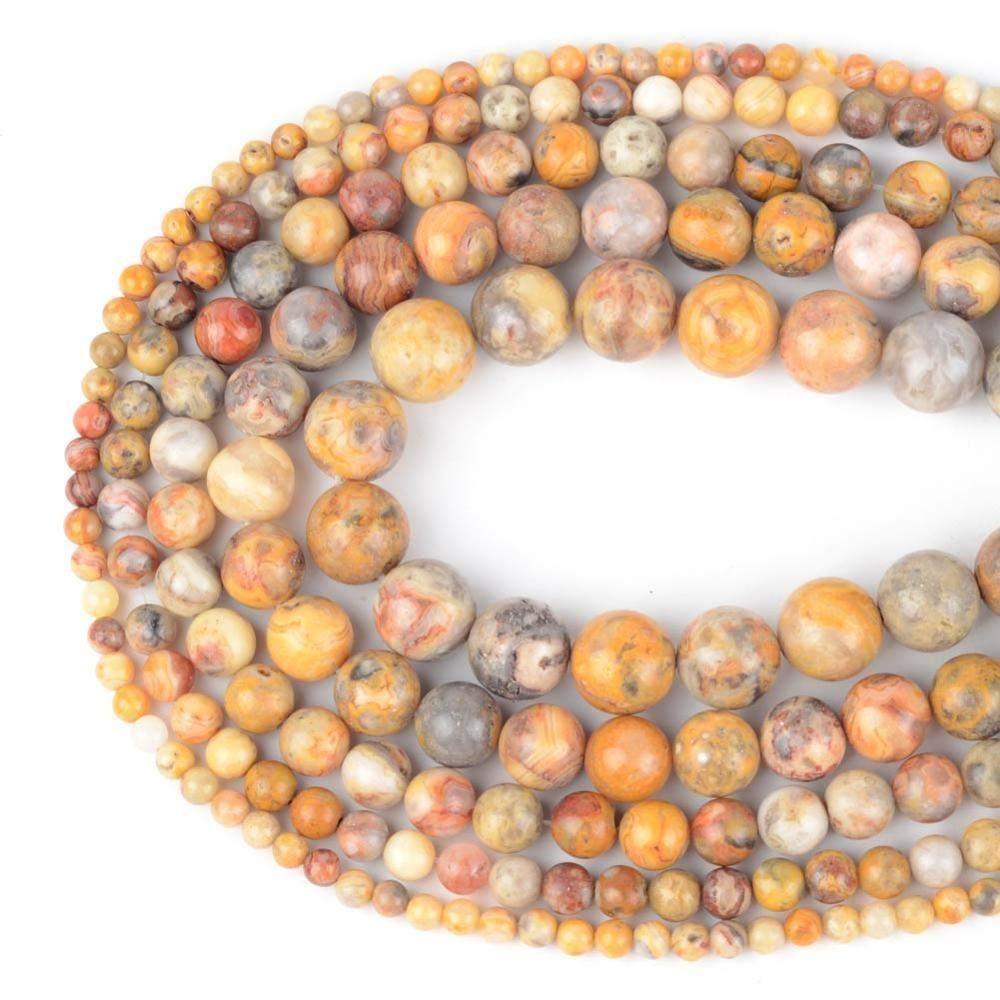Natural Brown Crazy Agate beads, Round, 2-12mm, 15.5'' full strand 