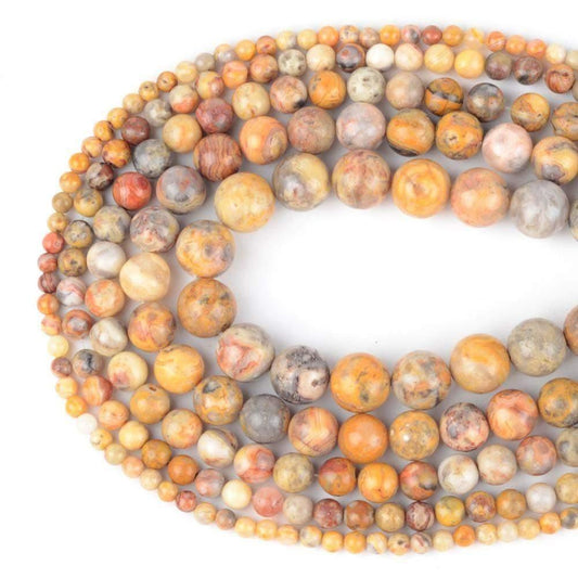 Natural Brown Crazy Agate beads, Round, 2-12mm, 15.5'' full strand 