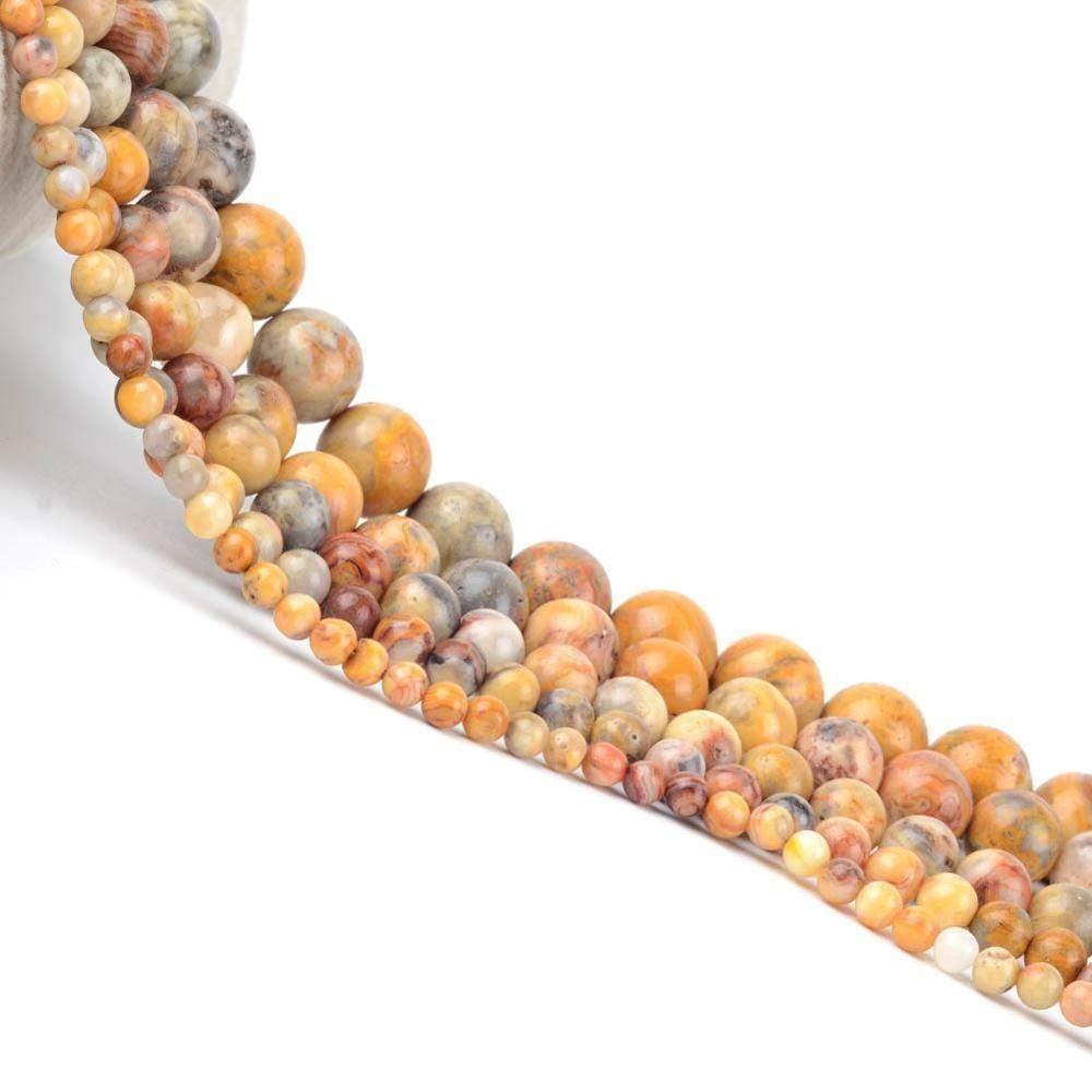 Natural Brown Crazy Agate beads, Round, 2-12mm, 15.5'' full strand 