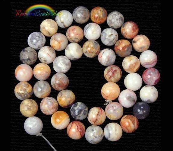 Natural Brown Crazy Agate beads, Round, 2-12mm, 15.5'' full strand 