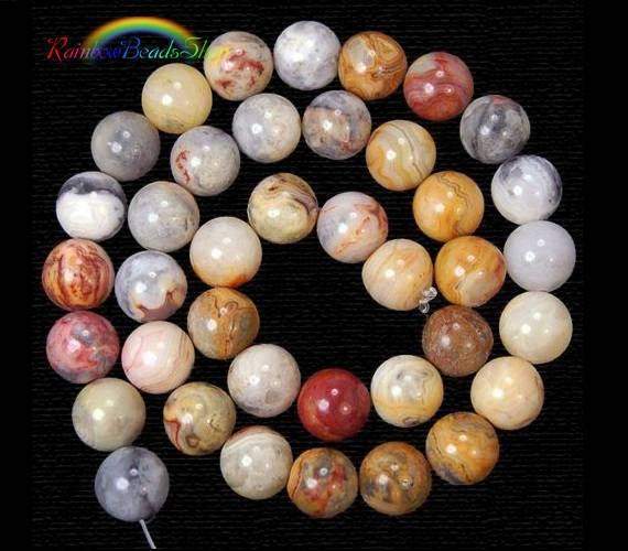 Natural Brown Crazy Agate beads, Round, 2-12mm, 15.5'' full strand 