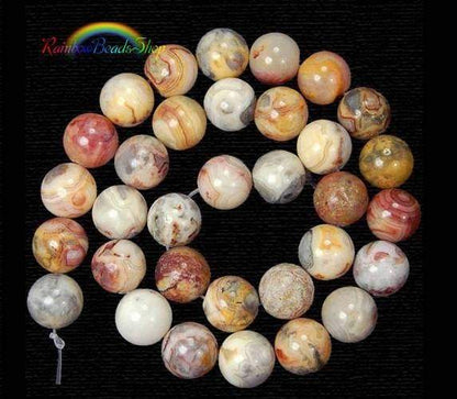 Natural Brown Crazy Agate beads, Round, 2-12mm, 15.5'' full strand 