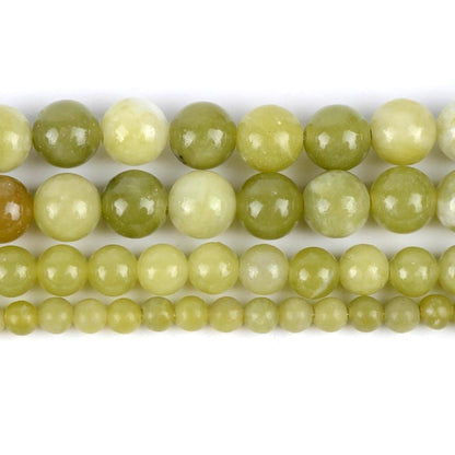 Natural Chinese Nephrite Green Jade Beads, 6-12mm, 15.5'' full strand 