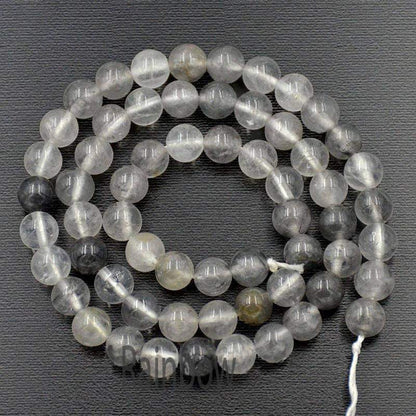 Natural Cloudy Gray Quartz Beads, 4mm 6mm 8mm 10mm 12mm Round Jewelry Gemstone Stone Beads, For Jewelry making and Beading 