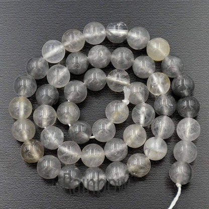 Natural Cloudy Gray Quartz Beads, 4mm 6mm 8mm 10mm 12mm Round Jewelry Gemstone Stone Beads, For Jewelry making and Beading 