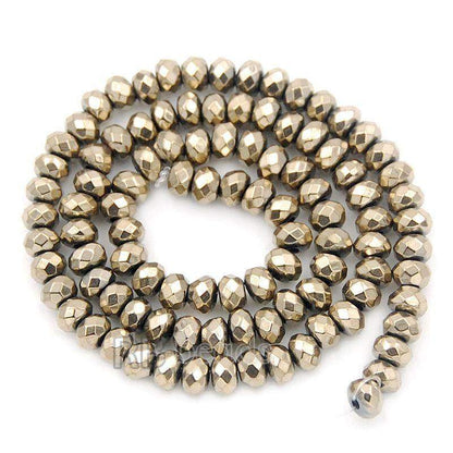Natural Faceted Copper Hematite Rondelle Beads,  2-10mm  16'' strand 