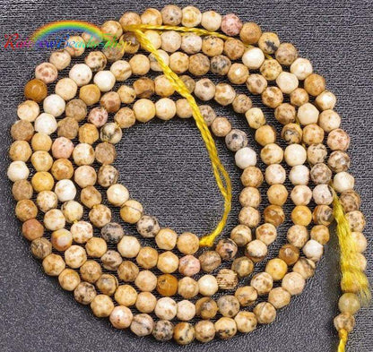 Natural Faceted Picture Jasper Beads, Round 2-14mm, 15.5'' strand 