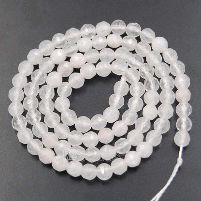 Natural Faceted White Candy Jade Beads, 4-10mm, 15''5 strand 