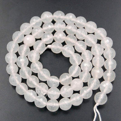 Natural Faceted White Candy Jade Beads, 4-10mm, 15''5 strand 