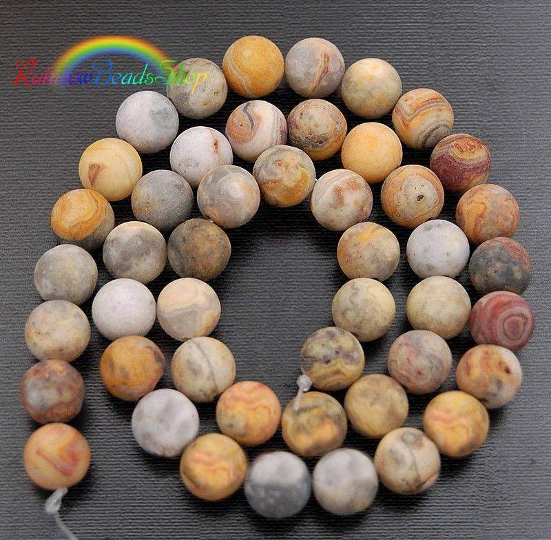 Natural Frosted Crazy Agate beads, Round 4-12mm, 15.5'' inch strand 