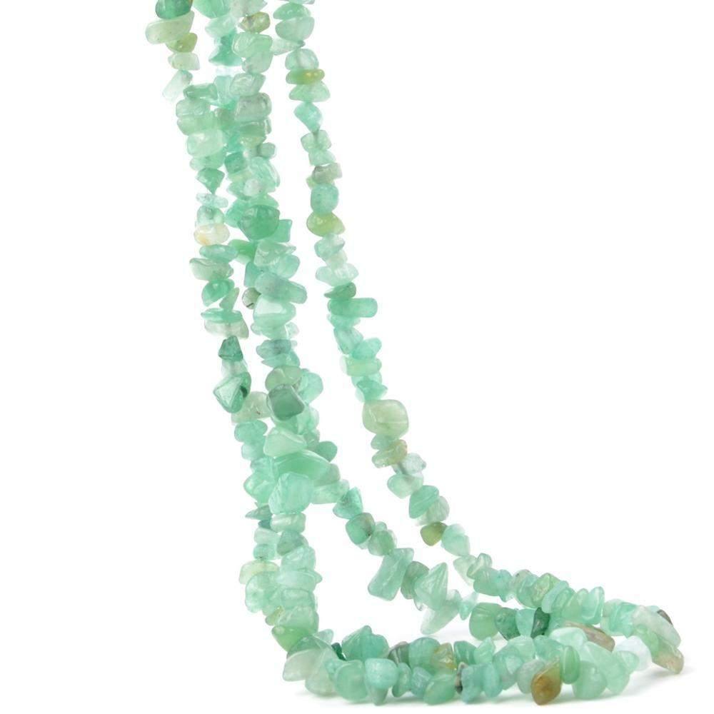 Natural Green Aventurine Chip Beads, 5~8mm 34 Inc strand 