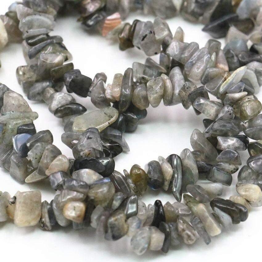 Natural Labradorite Chip Beads, Gemstone Spacer, 5~8mm 34 Inc per strand 