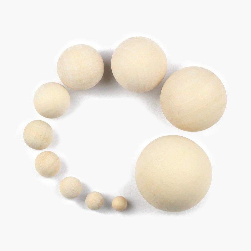 Natural large Wood Round Ball Beads, No Hole, for macrame, Eco-Friendly (Natural Color) Jewelry Beads 8/10/12/14/16/20/25/30/35/40mm 