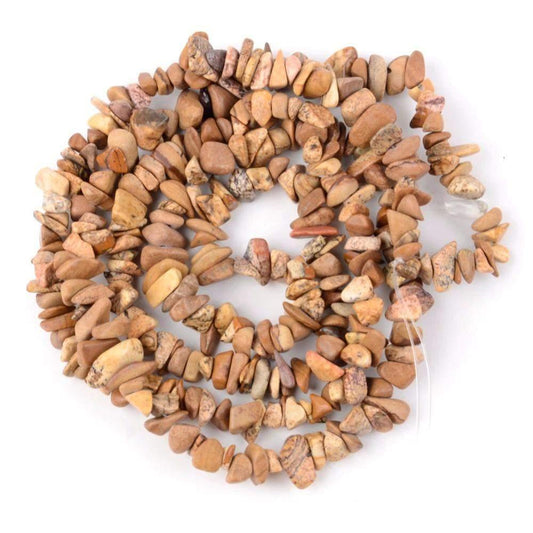Natural Picture Jasper Chip Beads, 5~8mm 34 Inc per strand 