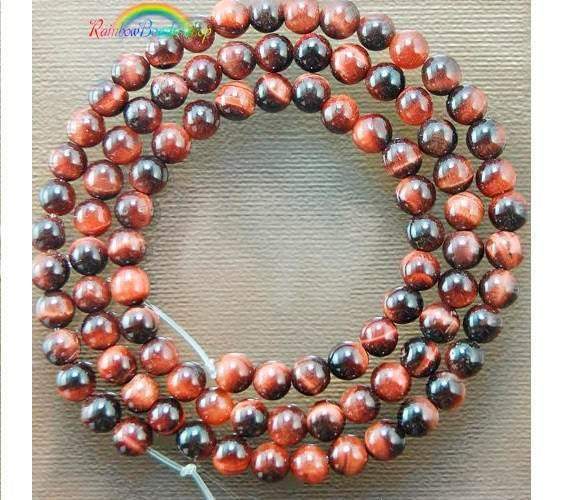 Natural Red Tiger Eye Beads, Gemstone Beads, Jewelry Round Spacer Stone Beads, 4mm 6mm 8mm 10mm 12mm 14mm, 15'' strand 