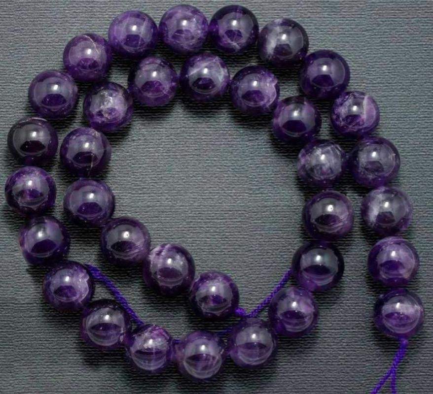 Natural Round Amethyst Beads, Size 2-12 mm, 15.5 inch strand 