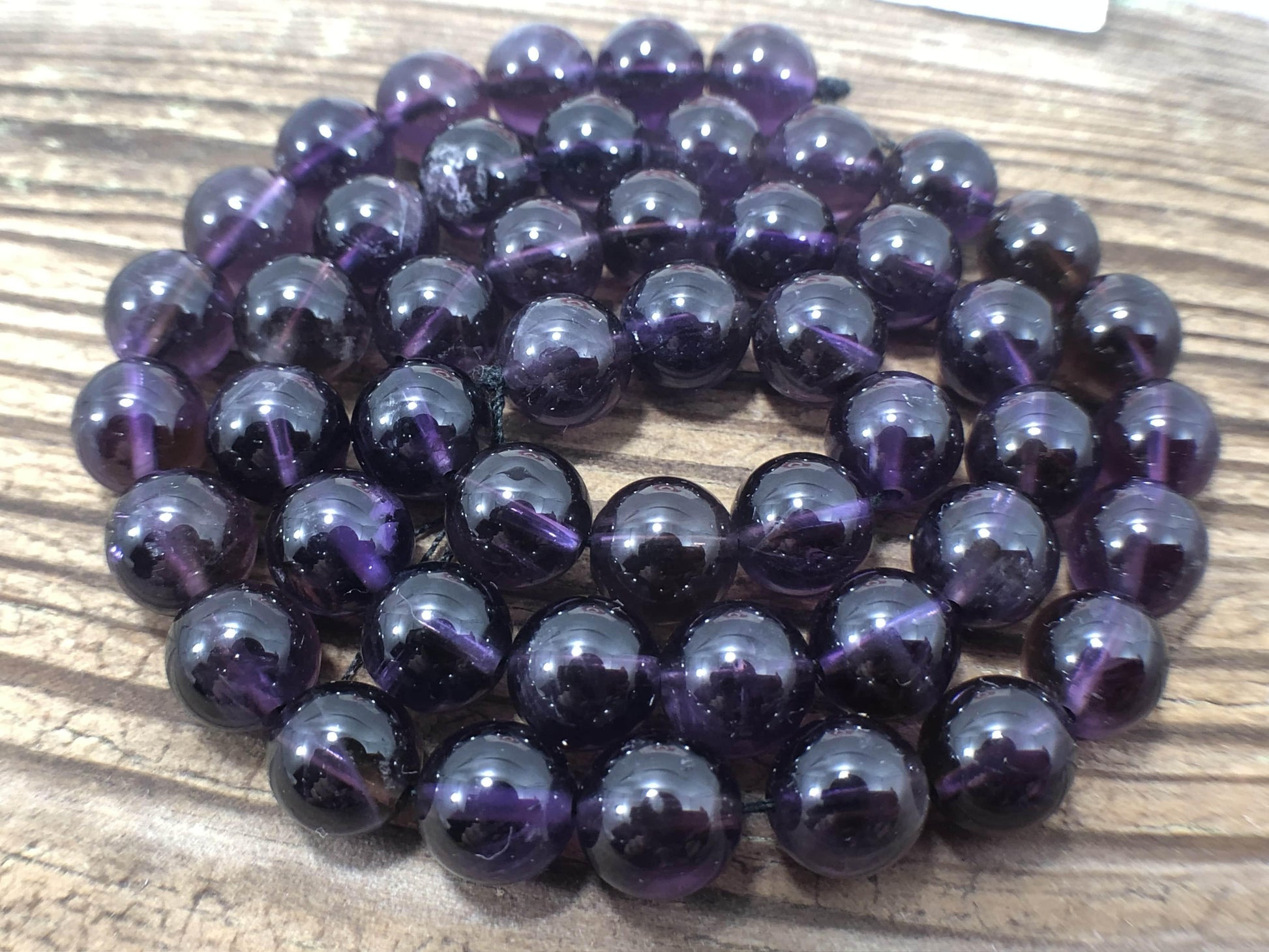 Natural Round Amethyst Beads, Size 2-12 mm, 15.5 inch strand 