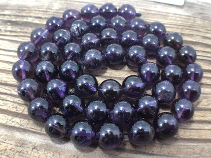 Natural Round Amethyst Beads, Size 2-12 mm, 15.5 inch strand 