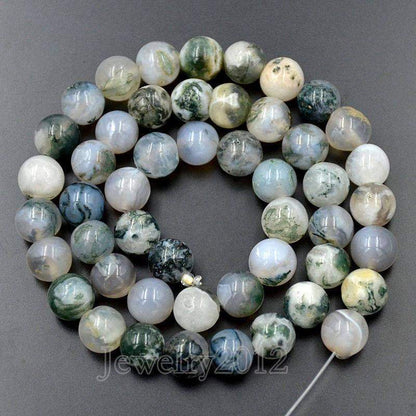 Natural Round Tree Agate Beads, 4-10mm, 15.5'' inch strand 