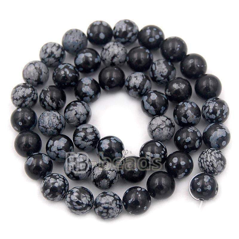 Natural SnowFlake Round Jasper Beads, 4-10mm, 15.5 strand 