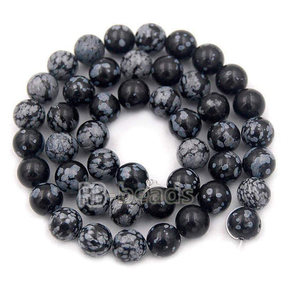Natural SnowFlake Round Jasper Beads, 4-10mm, 15.5 strand 